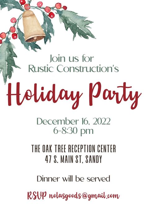 Company Christmas Party Invitation Company Holiday Party - Etsy