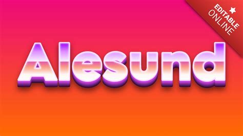 Alesund Synthwave Retro Text Effect Generator