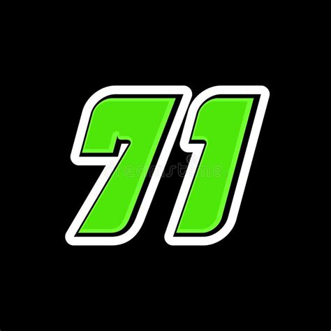 Racing Number 71 Design Template Stock Illustrations 1 Racing Number