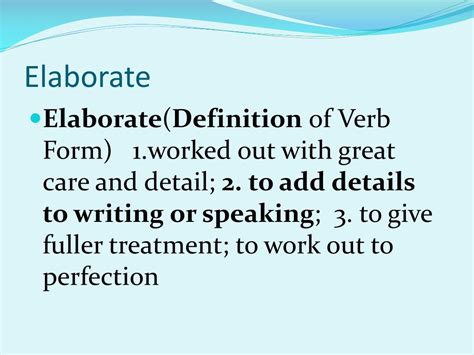 Ppt Elaboration Powerpoint Presentation Free Download Id2637710