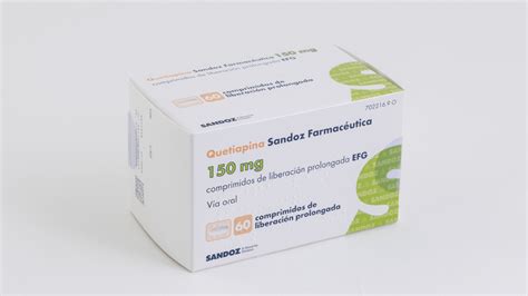 Quetiapina Sandoz Farmaceutica Efg Mg Comprimidos Liberacion