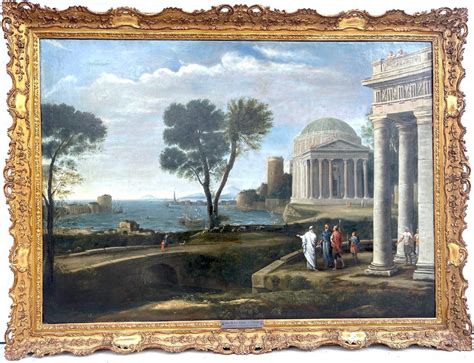 proantic suiveur de claude le lorrain grand tableau du eme siecle