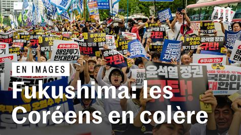 Plus de 50 000 Sud Coréens manifestent contre le rejet de leau de