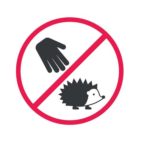 Vector Silhouette Of Do Not Touch Animals Mark On White Background