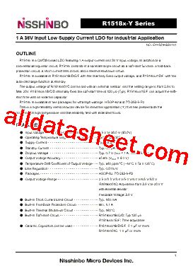 R1518X Y Datasheet PDF Nisshinbo Micro Devices Inc