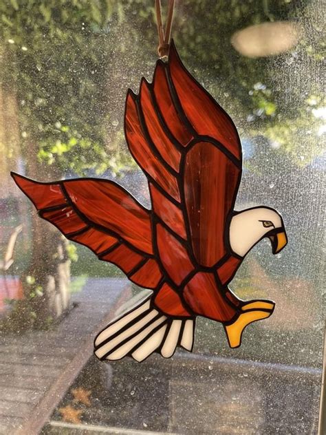 Stained Glass Eagle Bald Eagle American Eagle Gift Idea Fathers Day