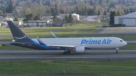 Amazon Air ATI Boeing 767 332 ER BDSF N617AZ Takeoff From PDX