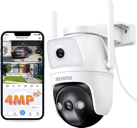 DEATTI Upgrade Version 2K PTZ Camera Surveillance WiFi Exterieure