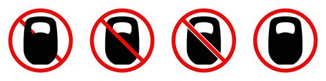 Set Of Signs Prohibiting Ironing With Iron Ban Symbol Vector Iron