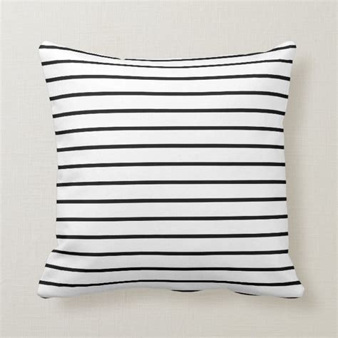 Black and White Striped Pillow | Zazzle.com