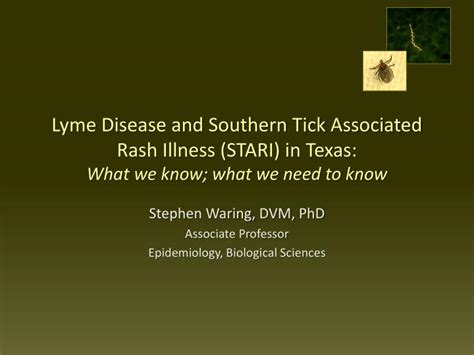 PPT - Lyme Disease and Southern Tick Associated Rash Illness (STARI) in ...