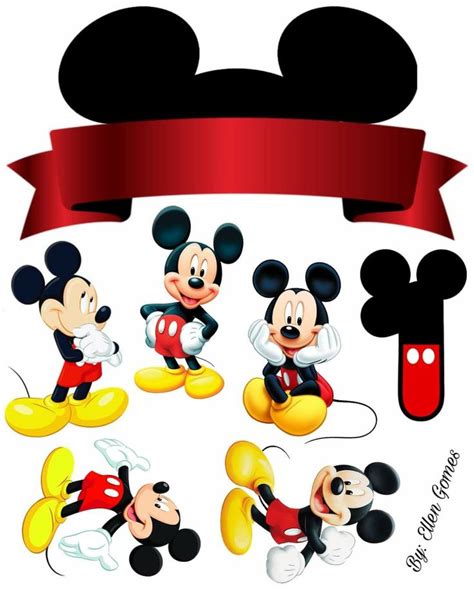 Pin By Denise Canabrava On 1 Topper Bolo Mickey Mouse Birthday Cake