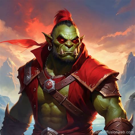 Red Skin Orc Prompts Stable Diffusion Online