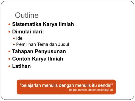 Sistematika Karya Tulis Ilmiah PPT