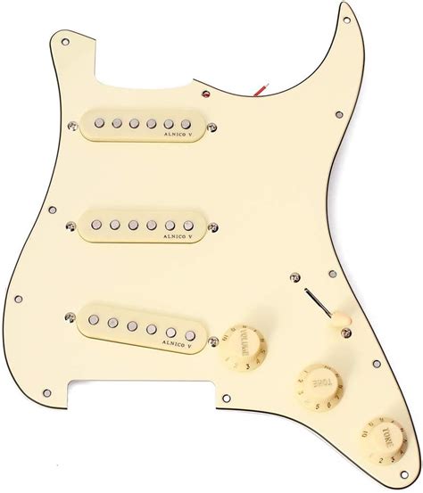 Amazon FLEOR Alnico 5 Prewired Strat Pickguard 3 Single Coil