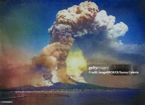 The Eruption Of The Volcano Vesuvius On 26 April 1872 330 Am Naples ...