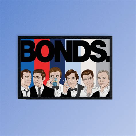 James Bond 007 Print Illustration Wall Art Home Decor Gift Idea ...