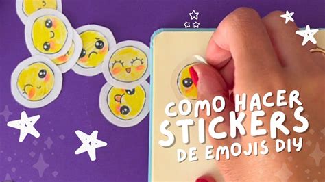 Como Hacer Stickers Caseros Emoji Stickers Diy Youtube