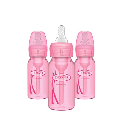 Brown S Natural Flow Anti Colic Baby Bottles Pink 4oz