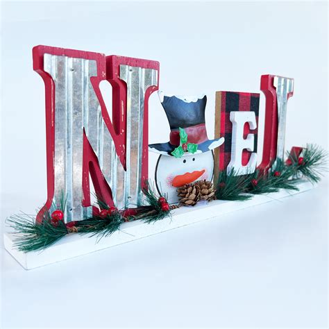 The Holiday Aisle® Wooden Rustic Noel Cutout Tabletop Letters | Wayfair