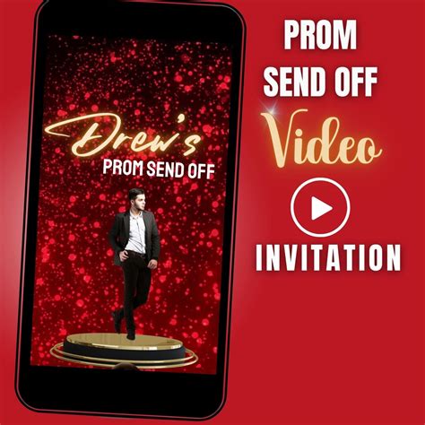 Prom Send Off Video Invitation Prom Send Off Evite Prom Send Off