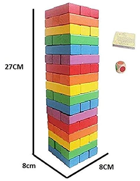 Wooden Blocks Wooden Tumbling Tower Wooden Toys Stacking Tower Games