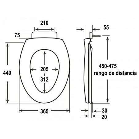 Asiento Wc Elongado Cierre Suave