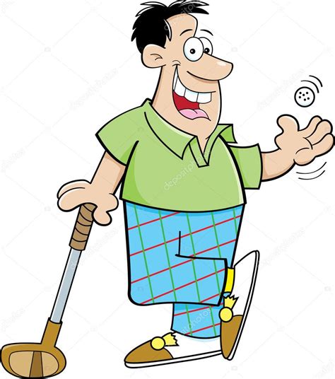 Cartoon Man Playing Golf Stock Illustration By ©kenbenner 20207377