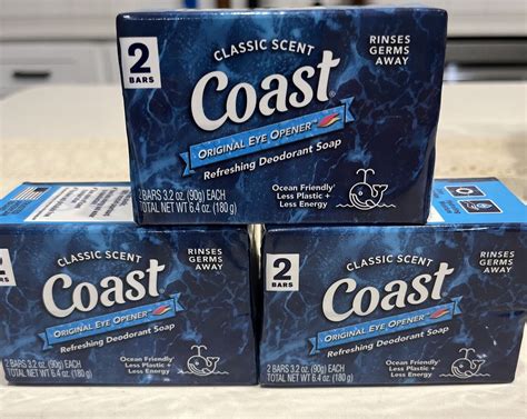 Coast Classic Scent Refreshing Deodorant Soap Lot Of 3 2 Packs 6 Bars Total Ebay