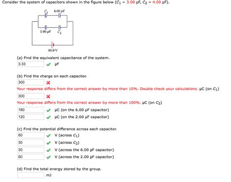 Solved Consider The System Of Capacitors Shown In The Figure Chegg