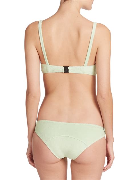 Lisa Marie Fernandez Two Piece Genevieve Bikini In Mint Green Lyst