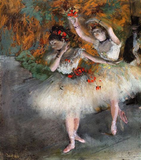 Edgar Degas French Impressionism Two Dancers Entering