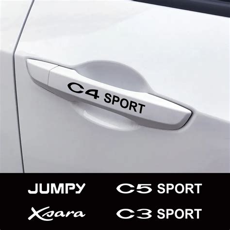 4PCS Car Sticker Auto Accessories For Citroen C1 C2 C3 C4 C4L C5 C6 C8