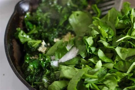 Saut Ed Kale And Spinach Recipe An Easy Side Dish The Home Intent