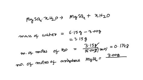 Solved Calculate The Solubility Of Magnesium Sulfate 46 Off