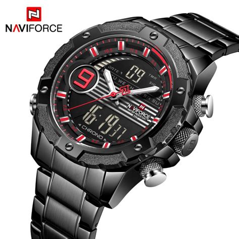 Naviforce Reloj Deportivo Para Hombre Cron Grafo De Cuarzo Con Doble