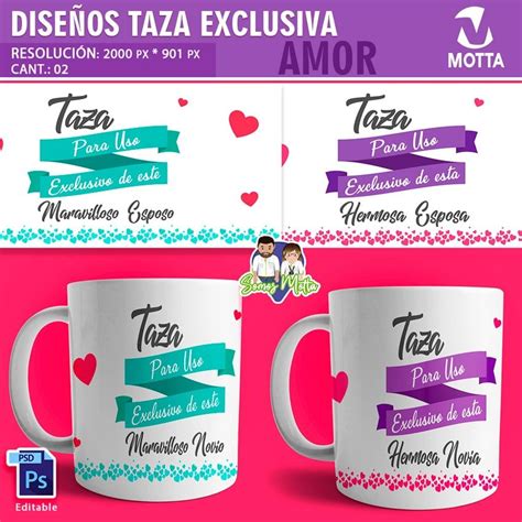 2 Plantillas Para Sublimar Tazas Gratis De Esposos Tazas Tazas