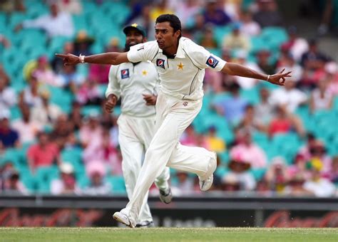 Danish Kaneria Celebrates One Of His Four Wickets Espncricinfo