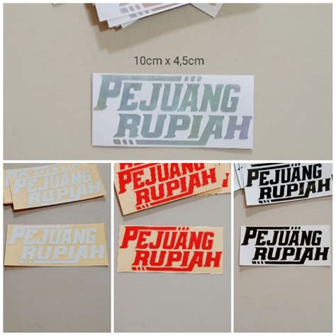 Jual Sticker Pejuang Rupiah Cutting Sticker Motor Shopee Indonesia