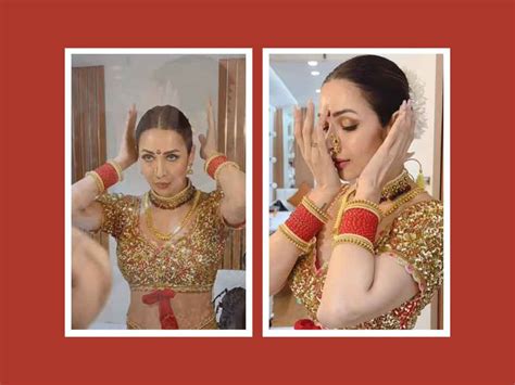 Malaika Arora Look Stunning In Traditional Outfit बालों में गजरा गले में हार नाक में नथनी और