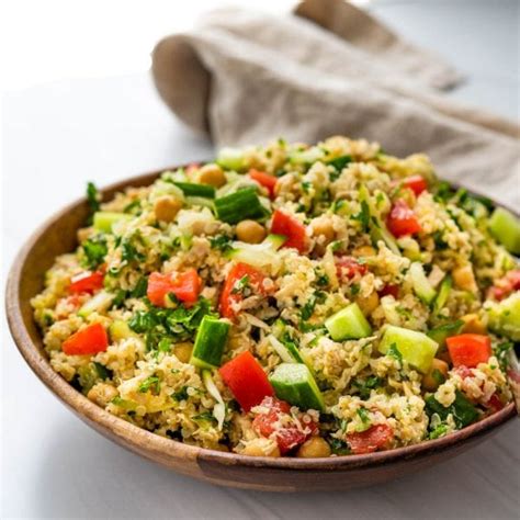 Chickpea Tuna Salad With Quinoa And Kale Garlic And Zest