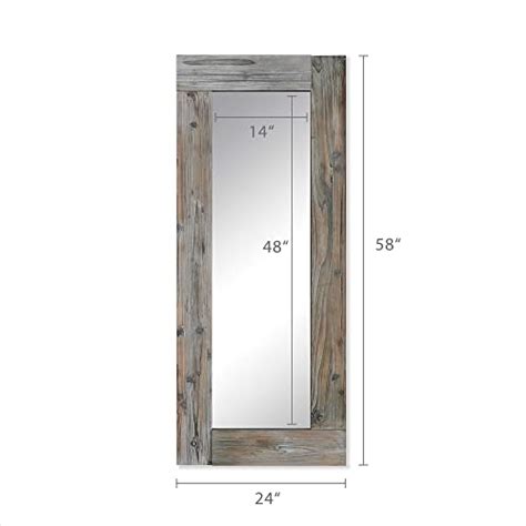 Barnyard Designs X Inch Unfinished Leaner Floor Mirror Full Length