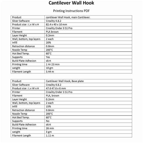 3dp Cantilever Wall Hook 3d模型下载 创想云