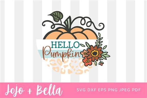 Hello Pumpkin Door Hanger Svg Digital Download Hello Pumpkin Wood