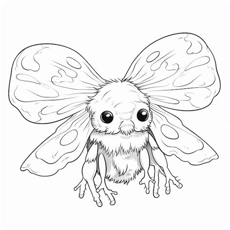 Premium Ai Image Gypsy Moth Cute Designs Hand Drawn Cute Coloring