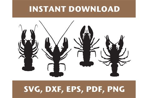 Lobster Svg Crawfish Svg Crayfish Svg Graphic By Justgreatprintables