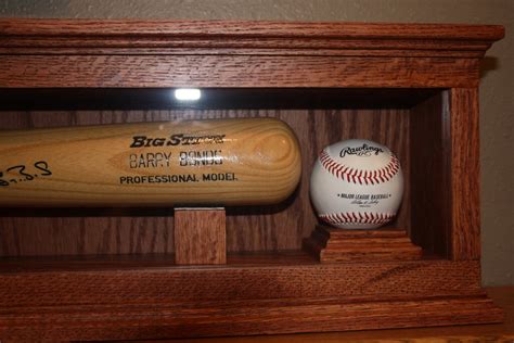 Baseball Bat Display Case With Ball Holder Solid Oak - Etsy