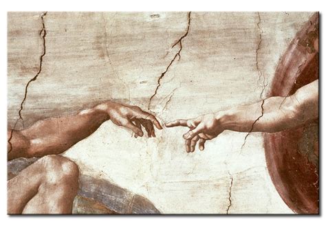 Quadro Famoso Creazione Di Adamo Particolare Michelangelo Quadri