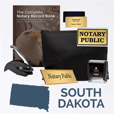 South Dakota Deluxe Notary Kit W Journal Pouch Simply Stamps