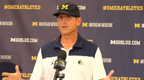 Jim Harbaugh Tells Michigan Fans To Embrace Both Qbs Youtube